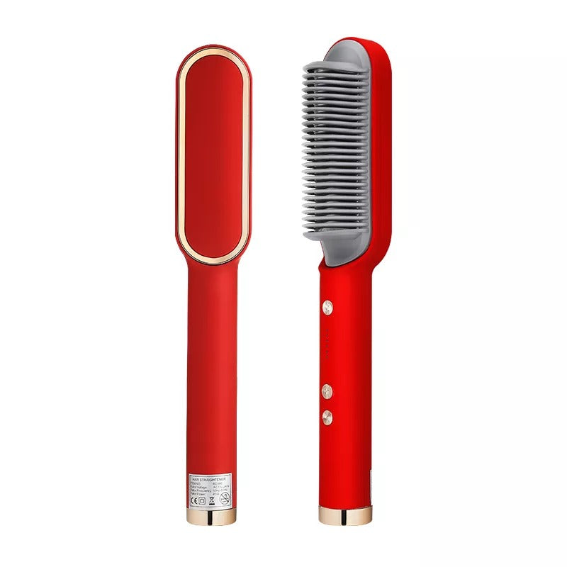 Hair Straightener Iron Brush Straight Hair Comb