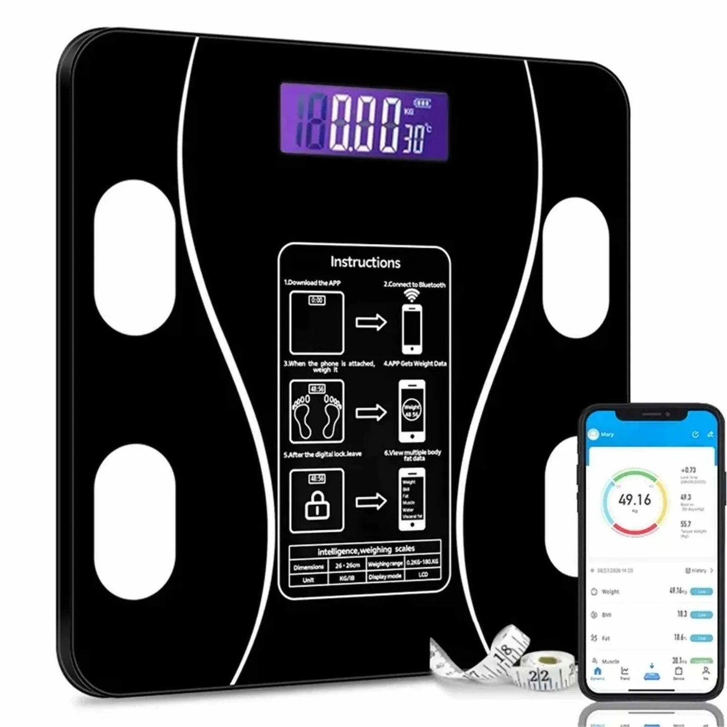 Wireless Bluetooth Digital Weight Scale