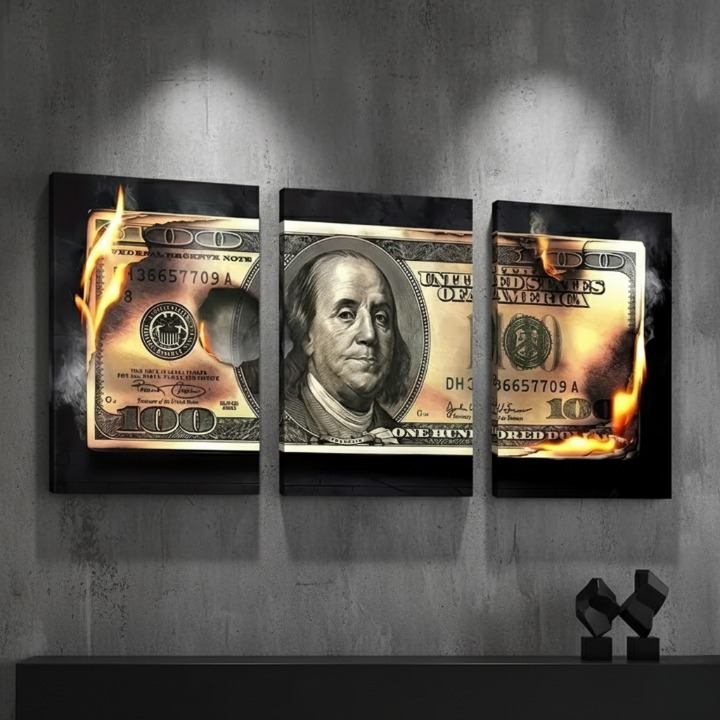 Dollar Wooden Sticky Wall Art