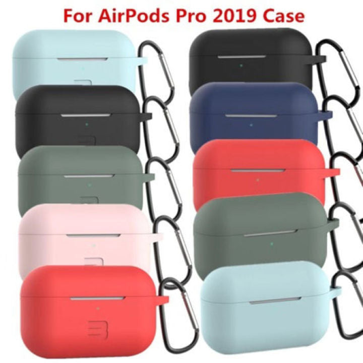 Silicone Protective Case for AirPods Pro 360° Shockproof Cover with Hook