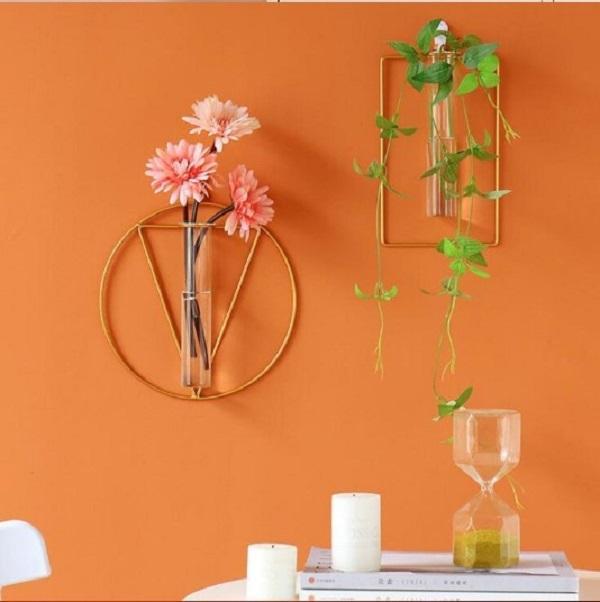 Golden Metal Vase - Stylish Home Decor - 2 Pcs