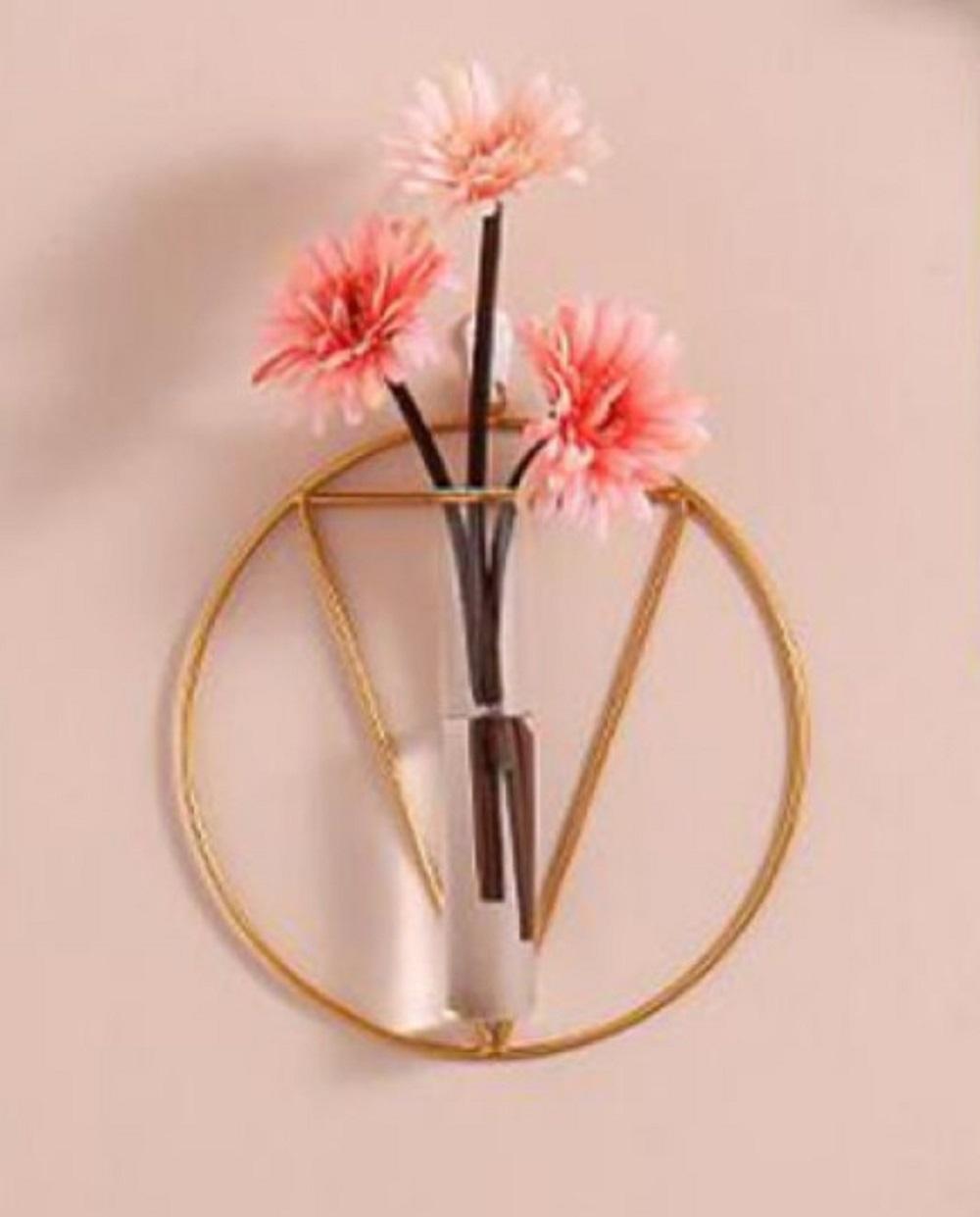 Golden Metal Vase - Stylish Home Decor - 2 Pcs
