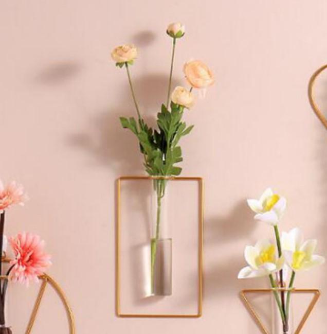 Golden Metal Vase - Stylish Home Decor - 2 Pcs