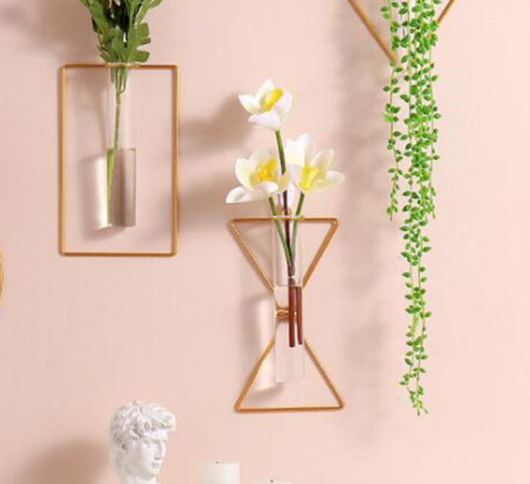 Golden Metal Vase - Stylish Home Decor - 2 Pcs