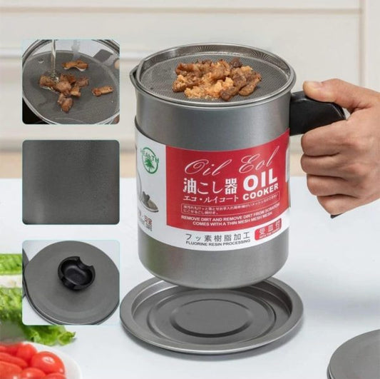 High Quality Fryer Oil Filter Pot Carbon Steel Oilcan