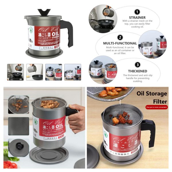 High Quality Fryer Oil Filter Pot Carbon Steel Oilcan