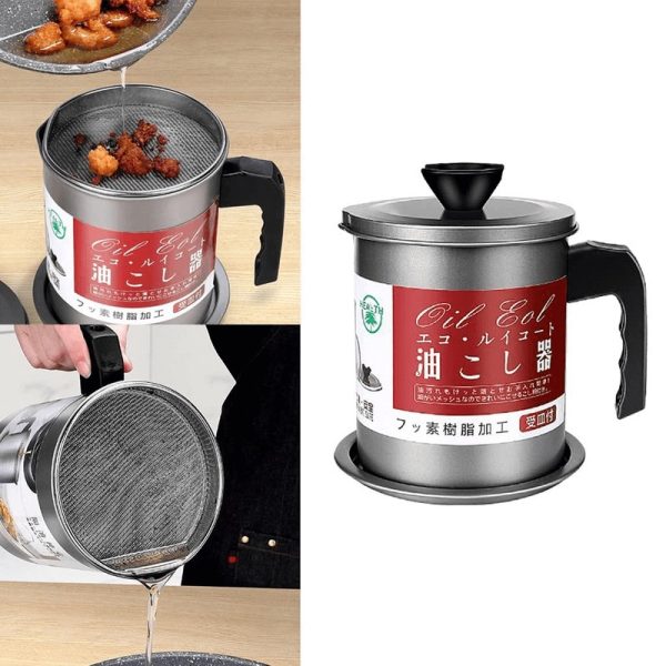 High Quality Fryer Oil Filter Pot Carbon Steel Oilcan